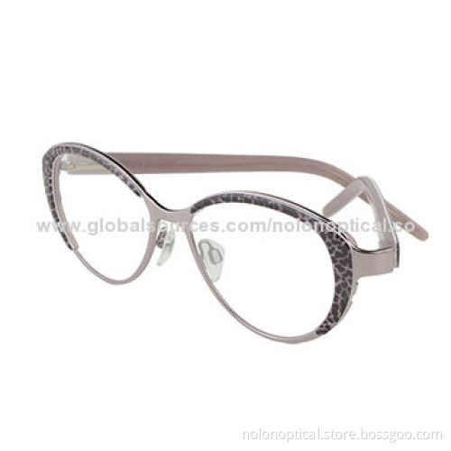 Acetate Insert Metal Eyeglasses, Idea from Italy